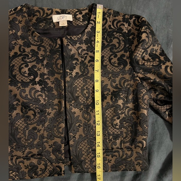 Vintage Ann Taylor Loft Brocade Dress & Jacket Set - Picture 9 of 11